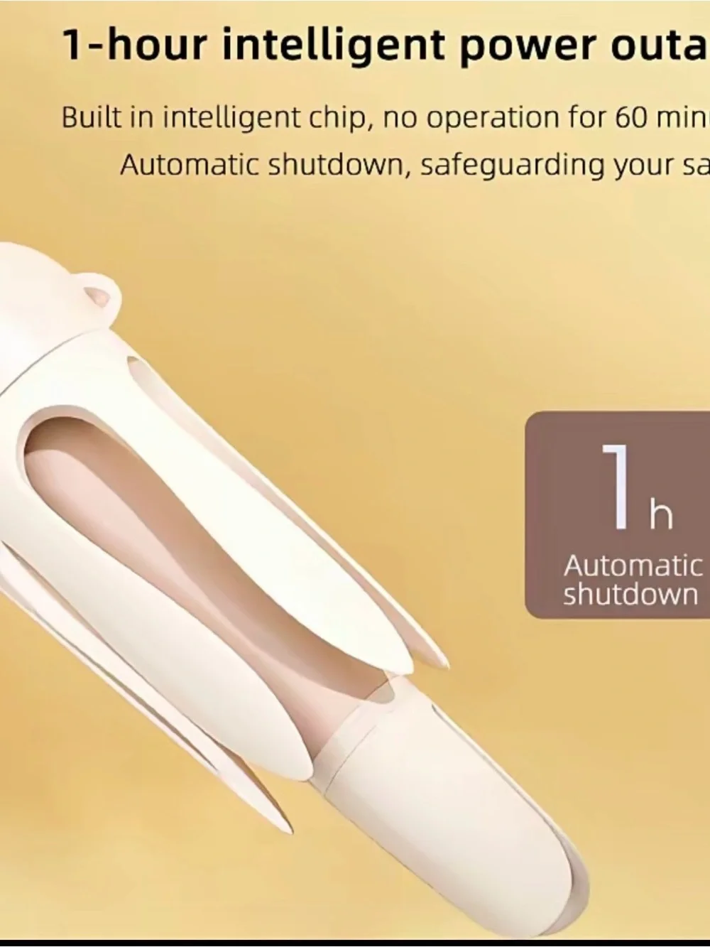 Cute Bear-Shaped Curling Wand in Cream